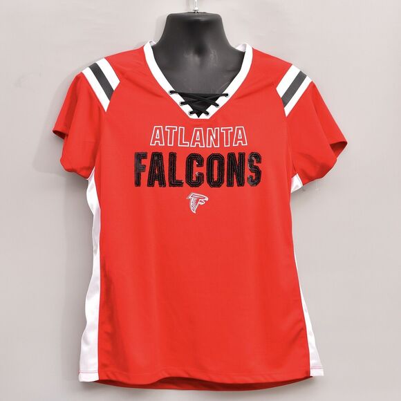 Women's Atlanta Falcons NFL Licensed Shirt Laced Size XL Extra  Large Sexy Cute - Picture 1 of 6